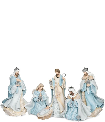 Roman 6-Piece Nativity Set with Leaf Patterned