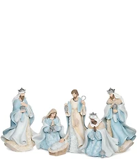 Roman 6-Piece Nativity Set with Leaf Patterned