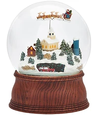 Roman 7.75#double; Musical Santa in Sleigh Glitterdome Water Globe