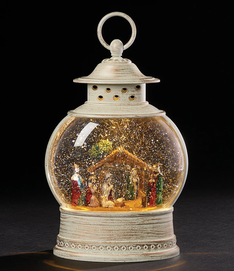 Roman Confetti Lights LED Light Nativity Lantern