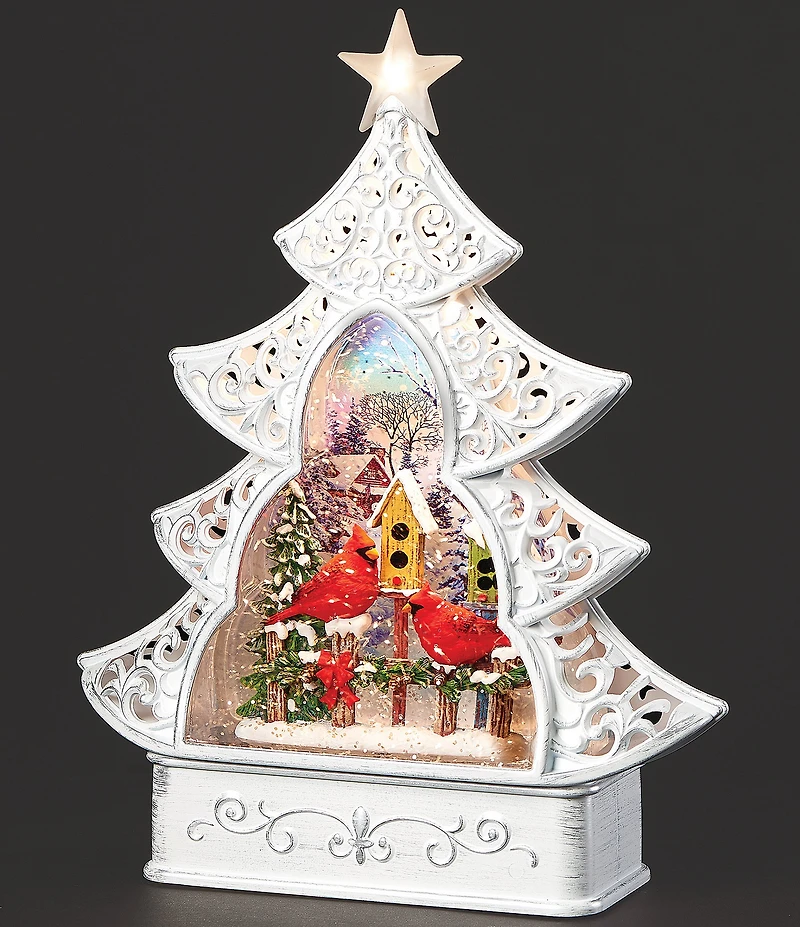 Roman Confetti Lites 11.5#double; LED Lighted Cardinal Swirl Tree