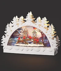 Roman Confetti Lites 9#double; LED Swirl Cardinal Arch