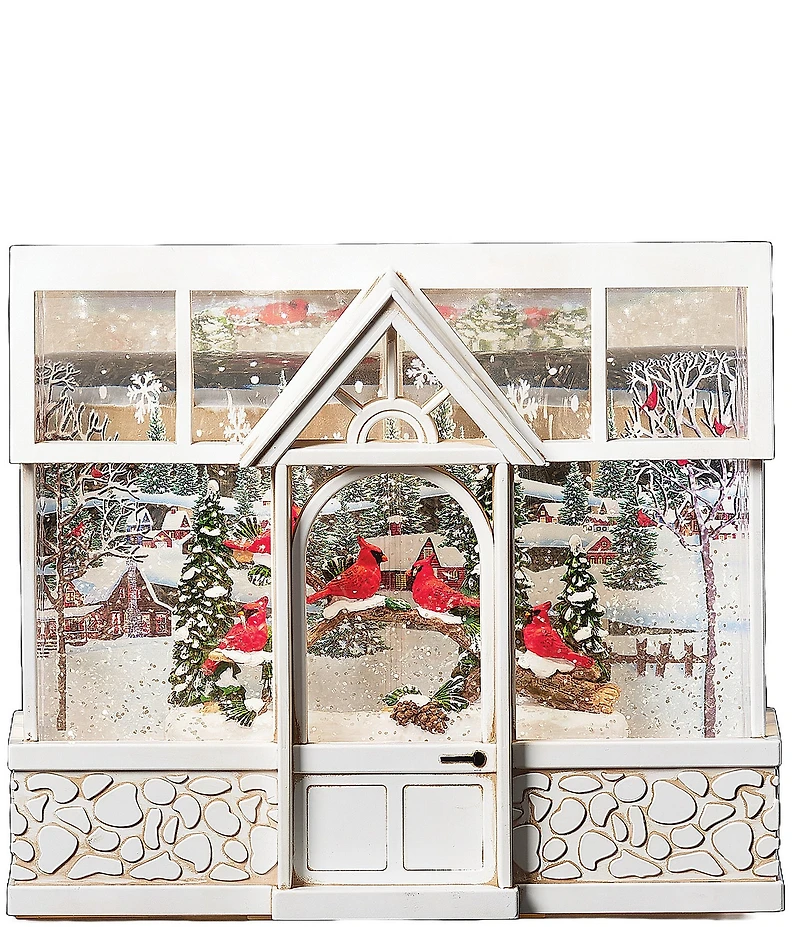 Roman Confetti Lites LED Lighted Swirl Cardinal Greenhouse