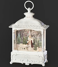 Roman Confetti Lites Santa With Polar Bear LED Swirl Lantern