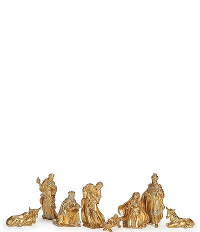 Roman Gold Nativity Scene Set, 8-Piece