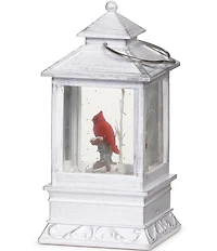 Roman LED Lighted Cardinal Swirl Gray Lantern