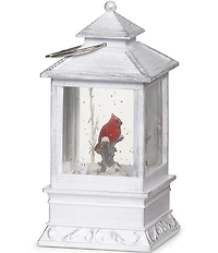 Roman LED Lighted Cardinal Swirl Gray Lantern