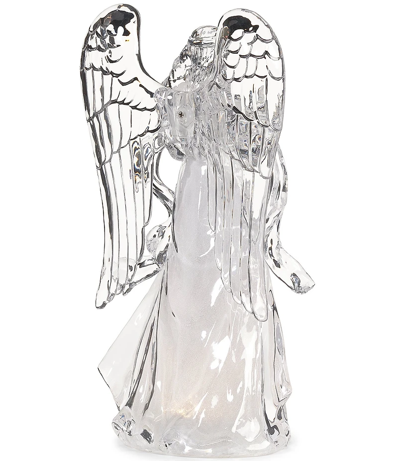Roman Lighted Angel Holding Dove Figurine