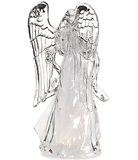 Roman Lighted Angel Holding Dove Figurine