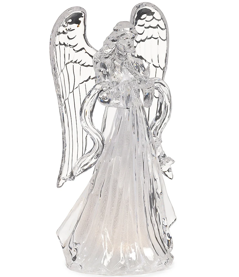 Roman Lighted Angel Holding Dove Figurine