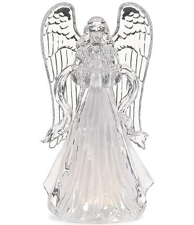 Roman Lighted Angel Holding Dove Figurine