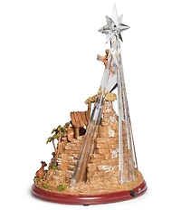 Roman Lighted Musical Nativity with Star on Top Decor, 18#double;H