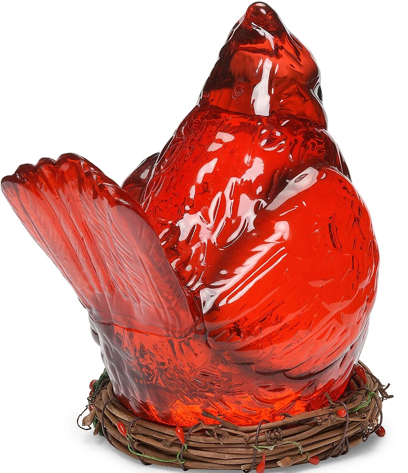 Roman Lighted Swirl Cardinal Figurine