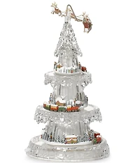 Roman Musical LED Lighted Tiered Christmas Tree Village Tabletop Decoration