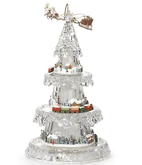 Roman Musical LED Lighted Tiered Christmas Tree Village Tabletop Decoration