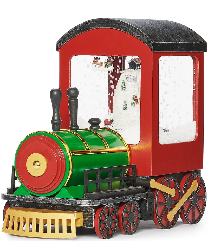 Roman Musical Lighted Snowblowing Train with Rotation Decor