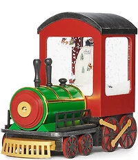 Roman Musical Lighted Snowblowing Train with Rotation Decor