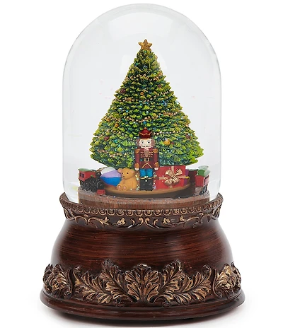 Roman Musical Tree with Nutcracker and Train Glitterdome Snow Globe