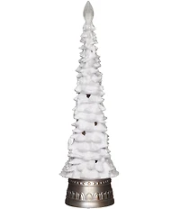 Roman13#double; LED Lighted Swirl Nativity Scene In a White Christmas Tree Decor