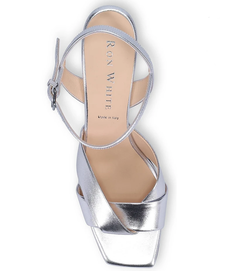 Ron White Ainsley Metallic Leather Dress Sandals
