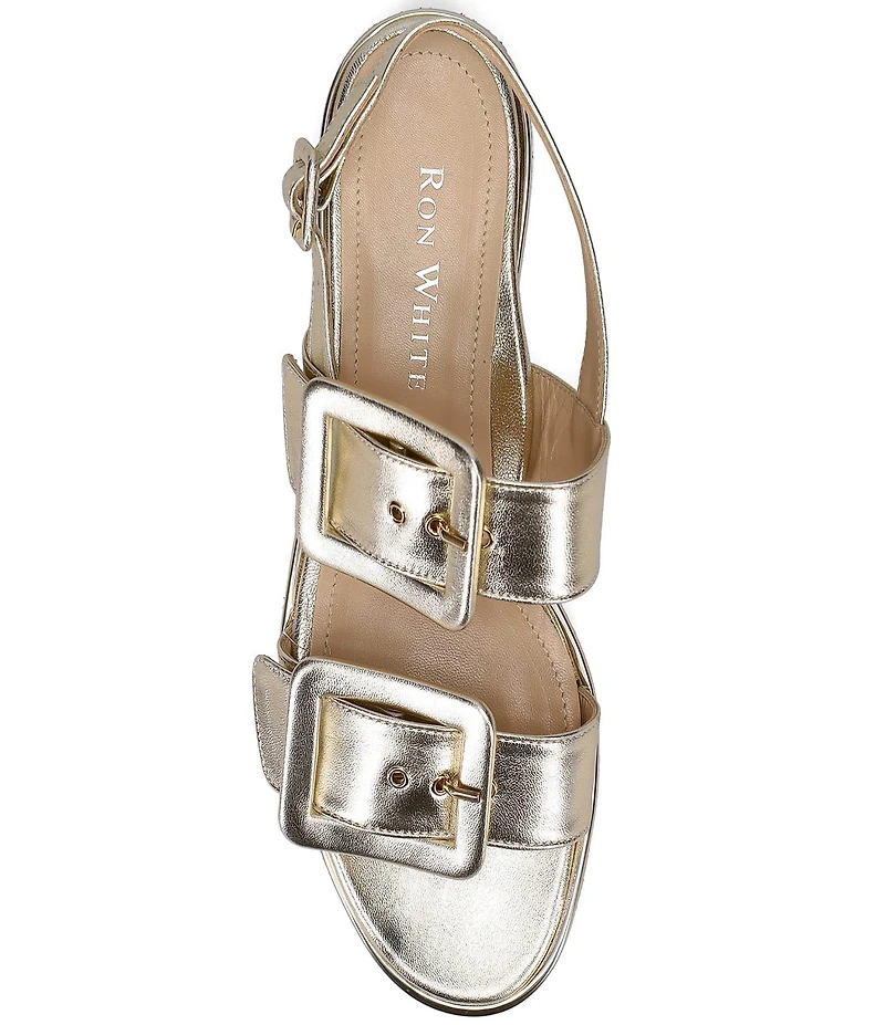 Ron White Callie Leather Buckle Sandals