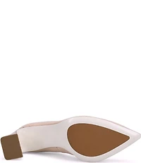 Ron White Cassanda Patent Leather Architectural Heel Pointed Toe Pumps