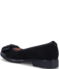 Ron White Isobell Suede and Patent Leather Cap Toe Ballerina Flats