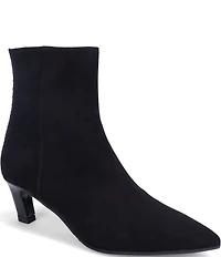Ron White Loralie Cashmere Suede Whipstitch Kitten Heel Ankle Boots