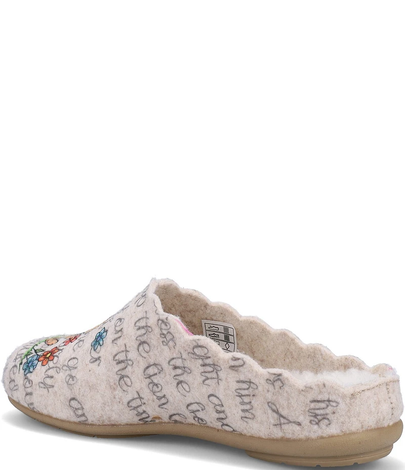 Ron White Lupin Mouse Wool Felt Mule Slippers