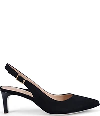 Ron White Marika Suede Kitten Heel Slingback Pumps