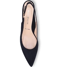 Ron White Marika Suede Kitten Heel Slingback Pumps