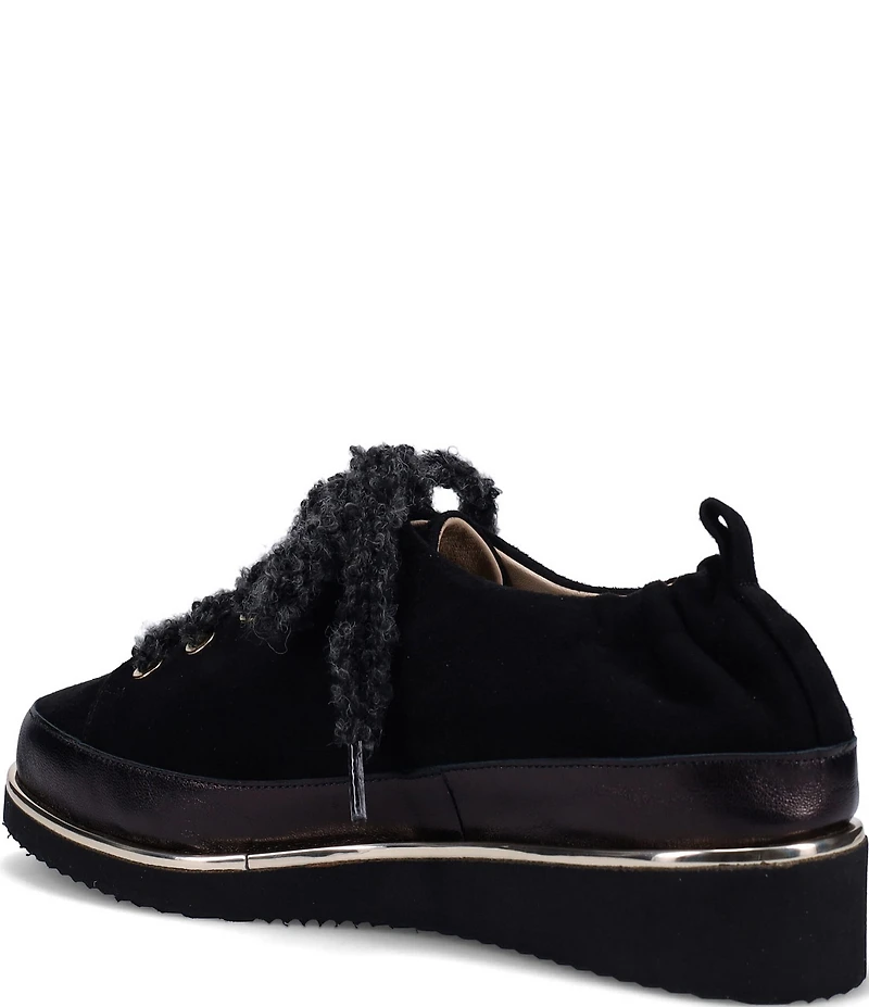 Ron White Nalla Cashmere Suede Lace Up Sneakers