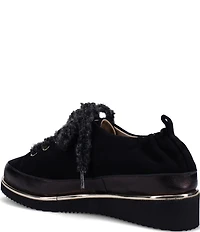 Ron White Nalla Cashmere Suede Lace Up Sneakers