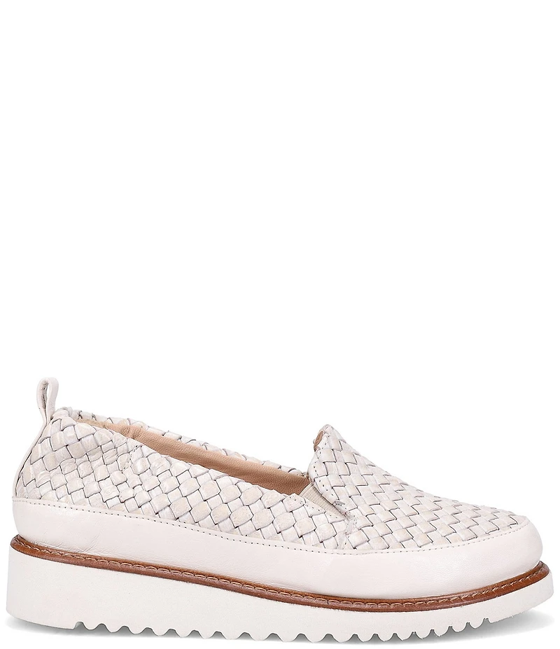 Ron White Neeva Woven Leather Wedge Slip Ons