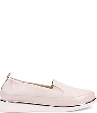 Ron White Nellaya Pearl Woven Embossed Leather Platform Wedge Slip Ons