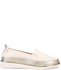 Ron White Nelleca Leather Platform Wedge Slip Ons