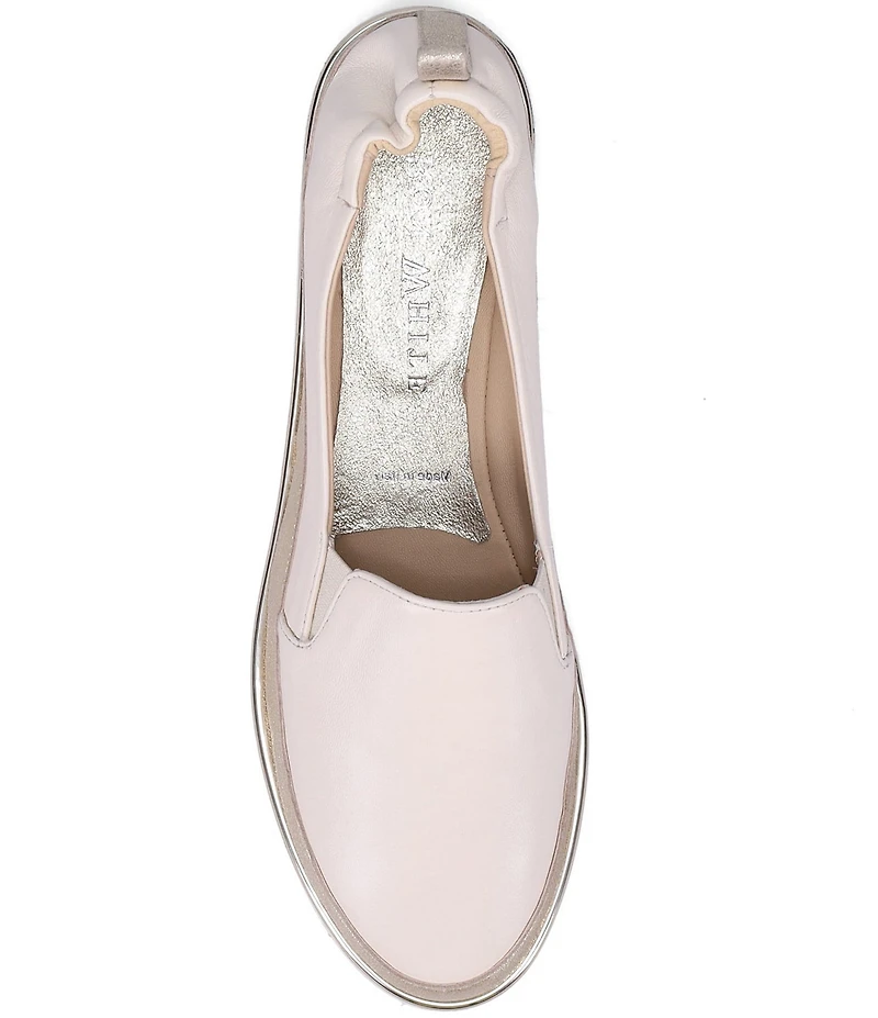 Ron White Nelleca Leather Platform Wedge Slip Ons
