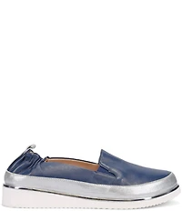 Ron White Nelleca Leather Platform Wedge Slip Ons