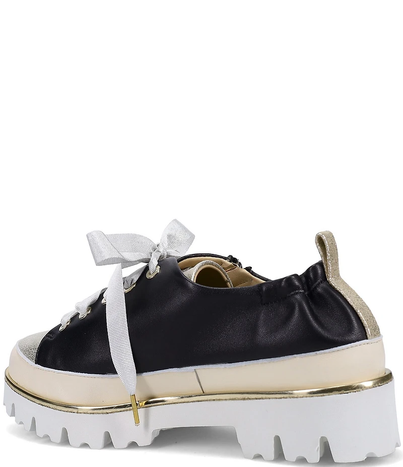 Ron White Ninazee Leather Lace Up Zip Sneakers