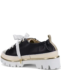 Ron White Ninazee Leather Lace Up Zip Sneakers