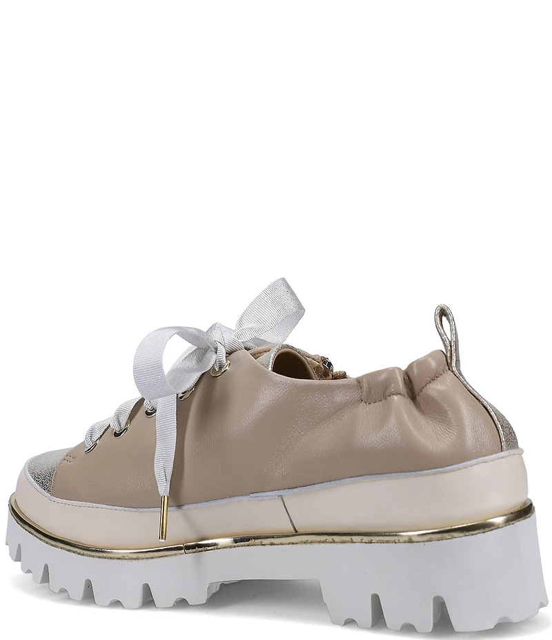 Ron White Ninazee Leather Lace Up Zip Sneakers