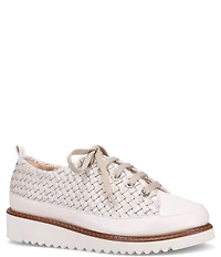 Ron White Norelle Woven Leather Lace Up Wedge Sneakers