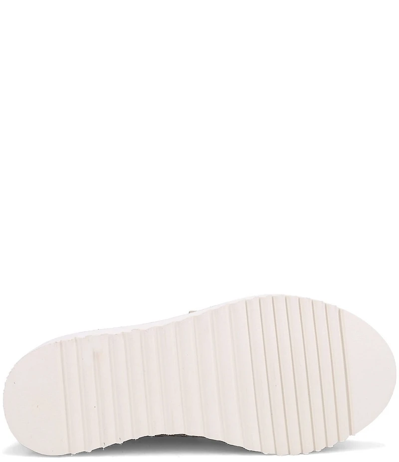 Ron White Norelle Woven Leather Lace Up Wedge Sneakers