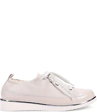 Ron White Novella Pearl Woven Embossed Leather Platform Wedge Slip Ons