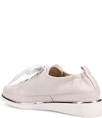 Ron White Novella Pearl Woven Embossed Leather Platform Wedge Slip Ons
