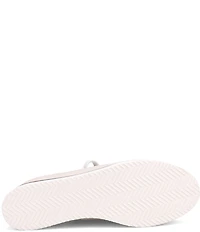Ron White Novella Pearl Woven Embossed Leather Platform Wedge Slip Ons