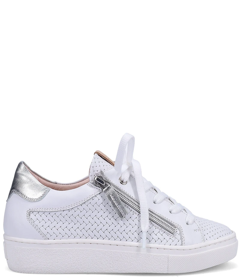 Ron White Oralie Woven Leather Lace Up Sneakers