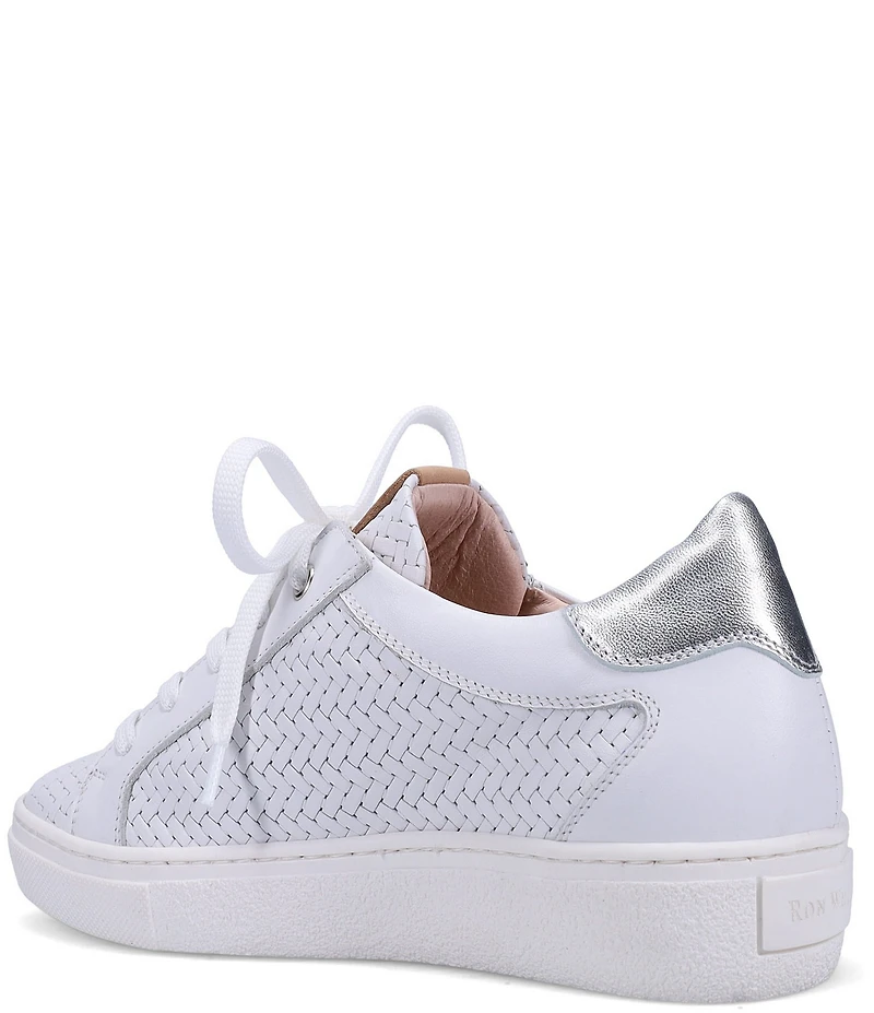 Ron White Oralie Woven Leather Lace Up Sneakers