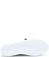 Ron White Oriya Epi Embossed Nubuck Side Zip Lace Up Platform Sneakers