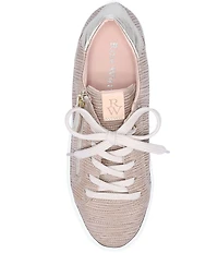Ron White Oriya Epi Embossed Nubuck Side Zip Lace Up Platform Sneakers